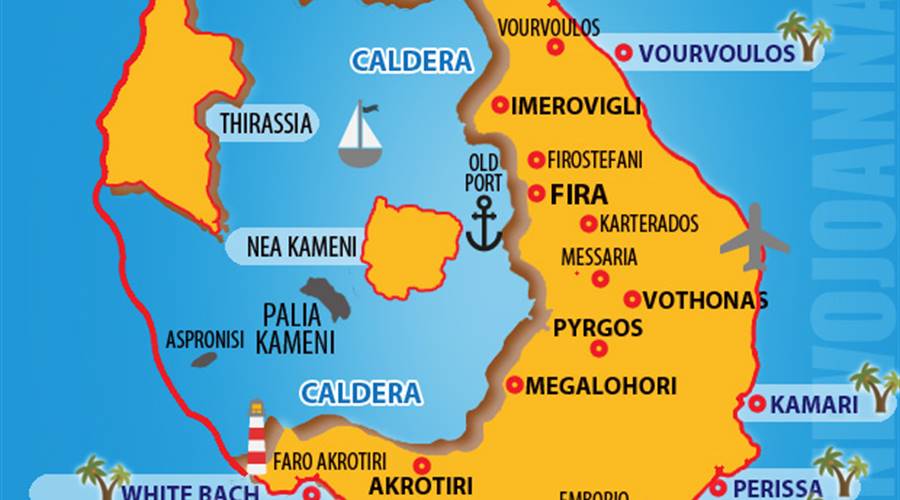 mappa Santorini