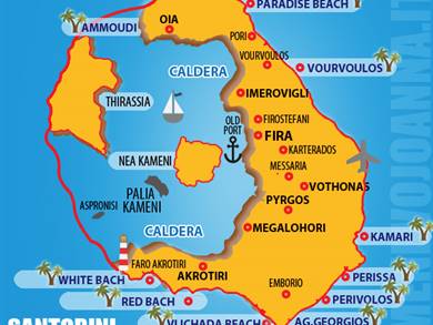 mappa Santorini