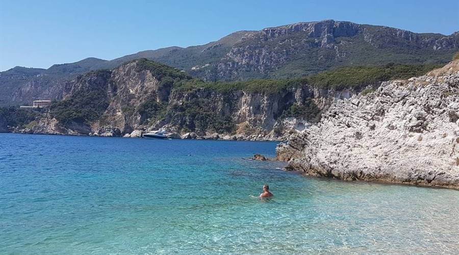 Rovinia Beach Paleokastritsa Corfu