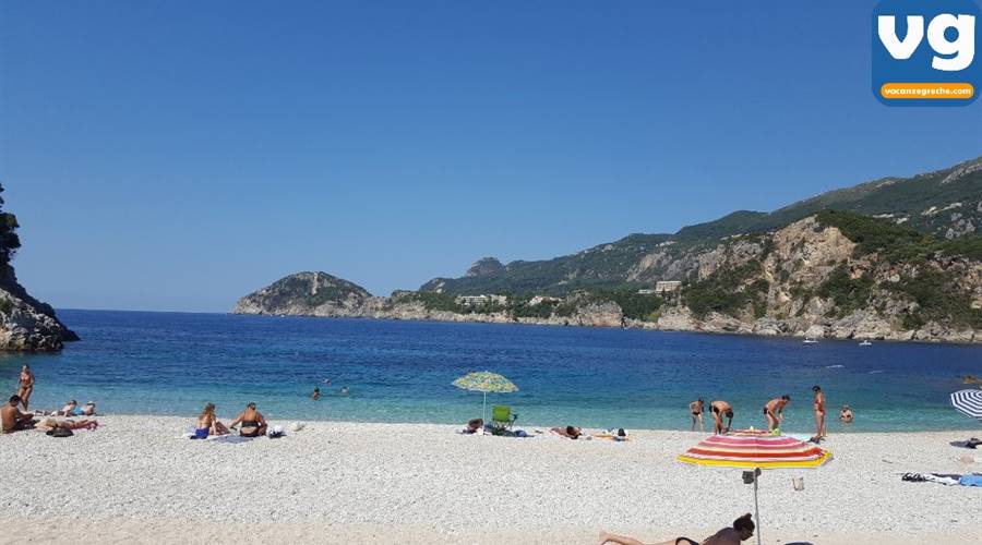 Rovinia Beach Paleokastritsa Corfu