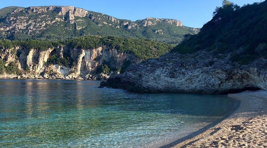 Rovinia Beach Paleokastritsa Corfu