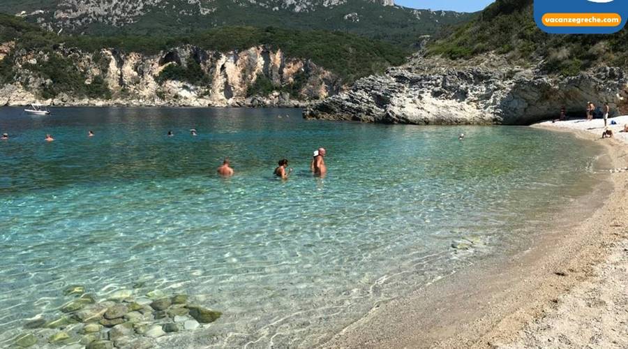 Rovinia Beach Paleokastritsa Corfu